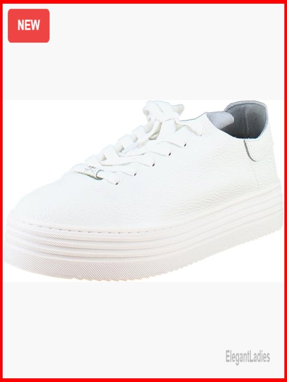 Platform Sneakers Lace Up Leather Size 8 Women's Fashion Casual